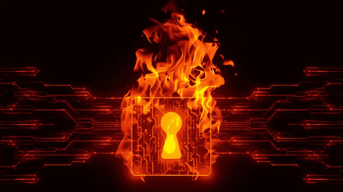 Ilustracija, štit, firewall, vatra, podaci